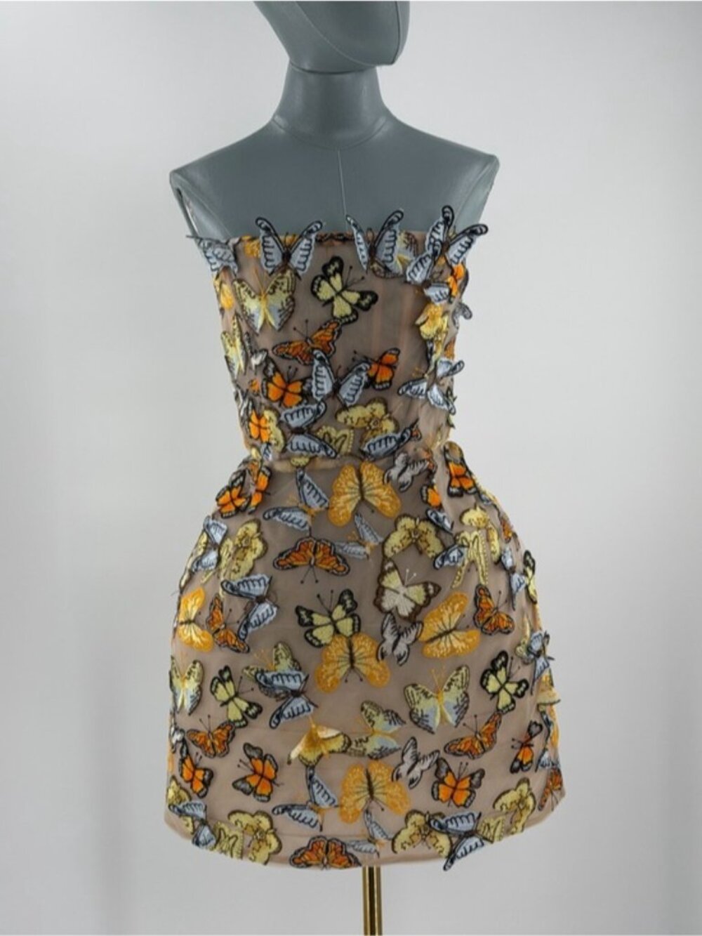 🆕 BRONX & BANCO 🧿 NWOT Bella Butterfly Maraya Strapless Mini Dress, Sz M US 6 - Picture 2 of 16